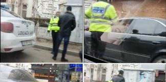 Chirica a parcat pe interzis, lăngă mașina Poliției, care amenda un ieșean de rând