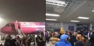 Un avion WizzAir a luat foc inainte de decolare