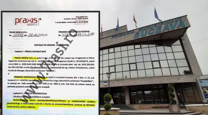 Tunurile COVID-19! Primăria Suceava cumpără de la fostul SRI-ist de la Praxis kituri și aparat de testare pentru coronavirus