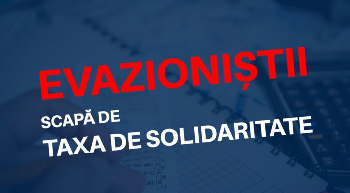 Senatorul USR Cristi Berea: „Evazioniștii scapă de taxa de solidaritate!”