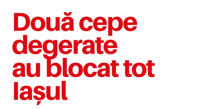 Două cepe degerate au blocat tot Iașul!