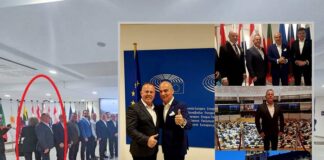 Primarul porno, invitatul special al delegației PNL Iaşi la Bruxelles. Ședință foto cu europarlamentarul Rareș Bogdan