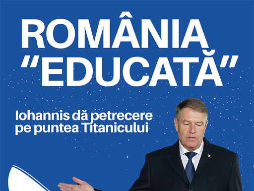 Marius Bodea: Iohannis dă petrecere pe puntea Titanicului. O ceremonie grandioasă pentru un eșec grandios: România educată