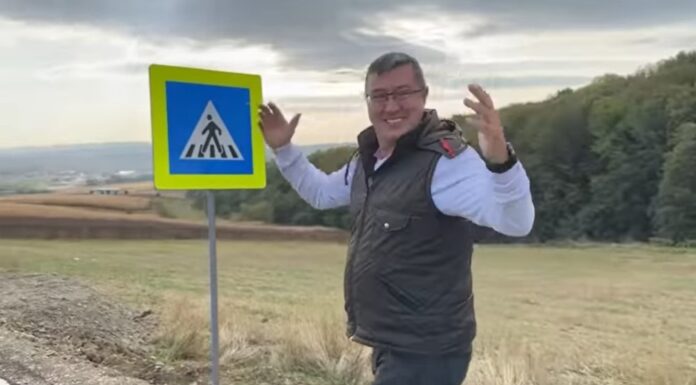 VIDEO Trecerea de pietoni care face legătura între o pădure și un cimitir: „E pentru căprioare și pentru mistreți”