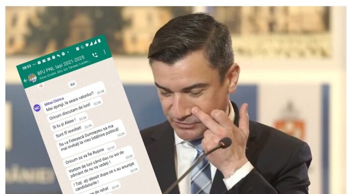 EXCLUSIV. Ieșire necontrolată a primarului Chirica, la două noaptea, pe grupul intern al PNL: „Sa va Feteasca Dumnezeu…”