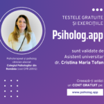 Interviu cu asist. univ. dr. Cristina Maria Tofan, fondator al platformei de consiliere online PSIHOLOG.APP.