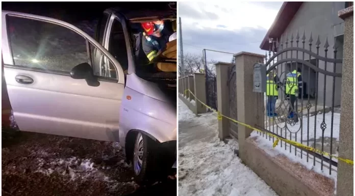 Un bărbat din Botoșani și-a tranșat soția, apoi a intrat cu mașina într-un copac