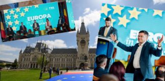 Palatul Național Liberal: conferință PNL cu scenă, ecrane gigant și sute de membri de partid în clădirea simbol a Iașului. „Modova devine galbenă!” – VIDEO