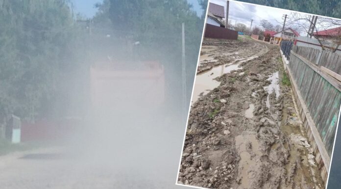 Pericol pentru sănătatea locuitorilor comunei Ungheni! Sătenii respiră vara praf, iar când plouă se luptă cu noroaiele (P)