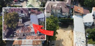 Dezvoltatorul Ciprian Ciubotariu a demolat ilegal două clădiri din centrul istoric. Lucrările, ascunse după un gard înalt de patru metri