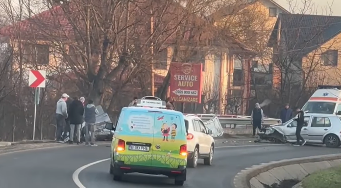 FOTO- VIDEO Accident rutier cu victime în Ciurea! Două mașini s-au ciocnit pe drumul județean din localitate