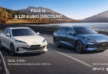 Săptămâna reducerilor la BYD Seal 6 DM-i Mega Auto – BYD lansează noul model BYD SEAL 6 DM-i Sedan și Touring cu reduceri masive pentru primii clienti! Oferta este valabilă doar până pe 28 noiembrie.