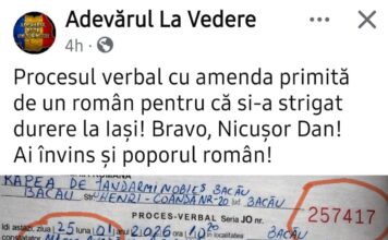 FOTO- Jandarmeria: În mediul online circulă procese verbale false cu amenzi luate de cetățeni la Ziua Unirii Principatelor