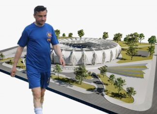 Timișoara joacă pe teren, Iașul pe hârtie: stadionul lui Chirica a rămas la nivel de machetă