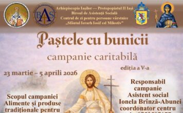 Paștele cu bunicii campanie caritabilă Un coș cu produse tradiționale pentru 28 de bunici