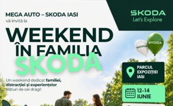 Mega Auto – Škoda Iași invită ieșenii la evenimentul„Weekend în Familia Škoda”, în Parcul Expoziției