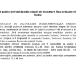 Anunţ public privind decizia etapei de incadrare fara evaluare impact mediu (P)