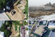 VIDEO Mafia Imobiliară în acțiune: monument istoric, îngropat și distrus de utilaje cu autorizație „în regim de urgență”. Beneficiar, cumătrul de la AUR al primarului