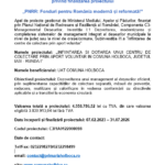 Comunicat de presă privind finalizarea proiectului: „PNRR: Fonduri pentru România modernă și reformată!” (P)