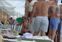 EXCLUSIV VIDEO- Manelistul Adi Minune, dat afară de pe o plaja de fițe din Mamaia. A făcut scandal și i-a deranjat pe turiști