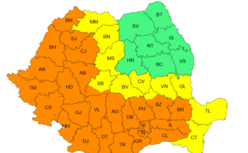 După codul de caniculă, vine unul de instabilitate atmosferică. Cod portocaliu de vijelii și precipitații abundente
