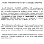 Comunicat de presă: ANUNȚ PUBLIC PRIVIND DECIZIA ETAPEI DE INCADRARE (P)