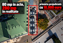Terasa lui Vasile Pușcașu, patronul Hotelului Traian, a blocat strada Lăpușneanu. La Primărie plătește pentru 80 mp, în realitate ocupă 280 mp